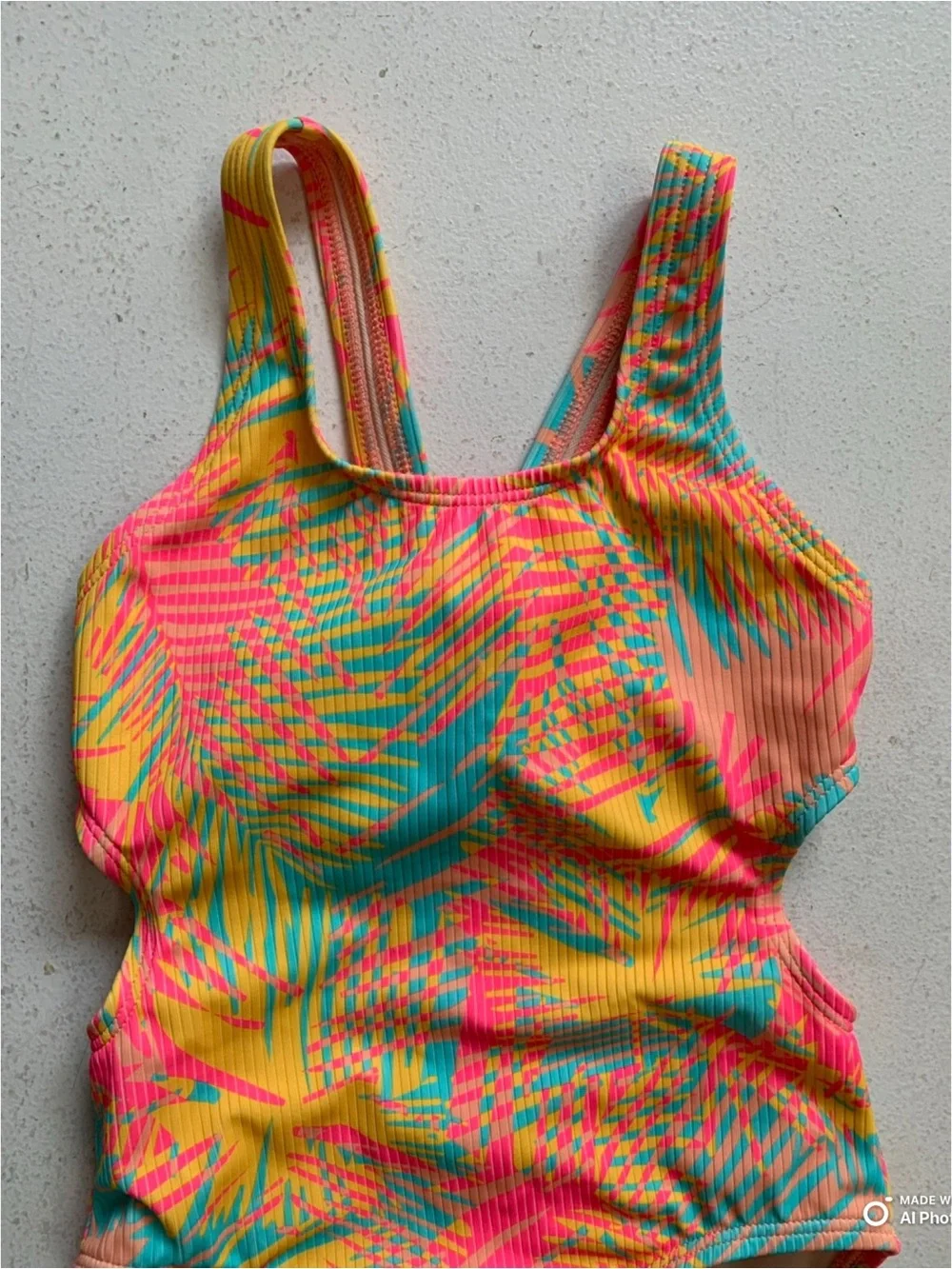 Art Class Girls Bright Tropical One Piece Swimsuit Size XS (4/5) NWT Beach Swim